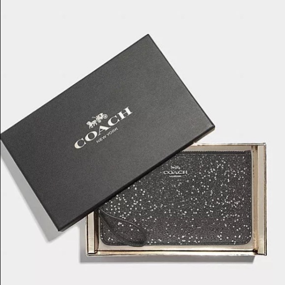 Coach Handbags - Coach Black Glitter Wristlet